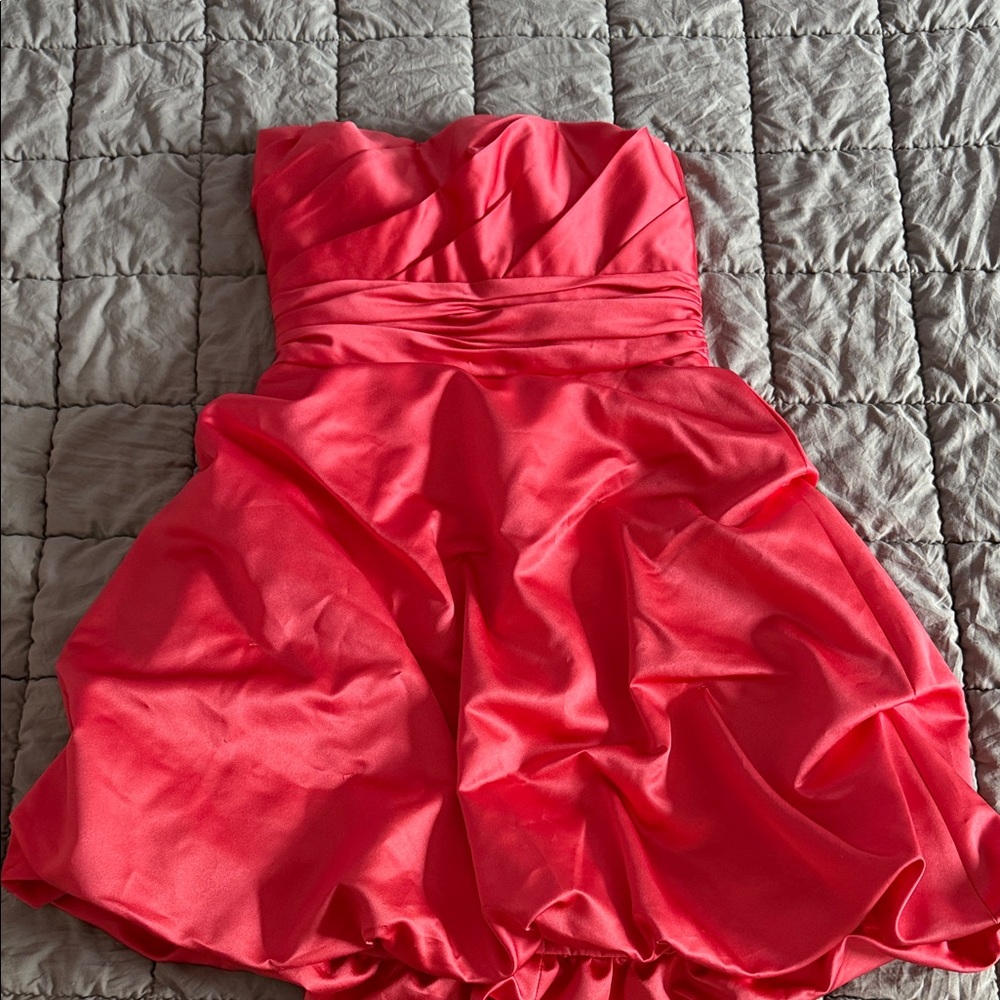 Strapless Coral Dress